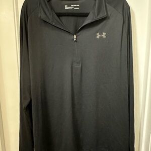 Under Armour Black HeatGear Quarter Zip Pullover XXL
